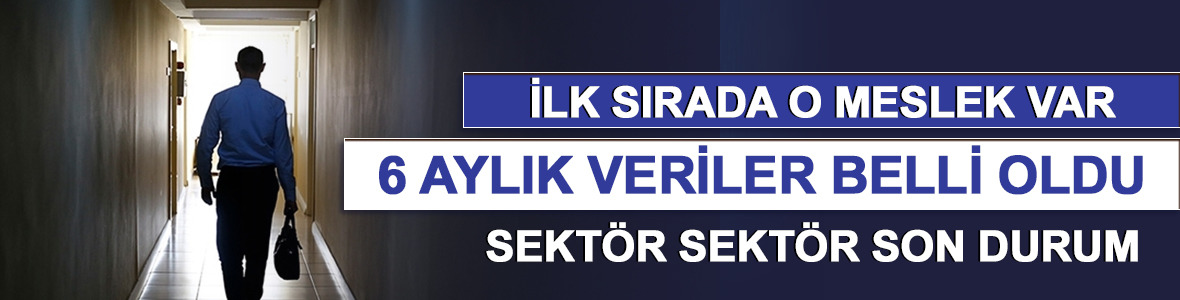 İlk sırada o meslek var! İlk 6 aylık veriler belli oldu... İşte sektör sektör son durum