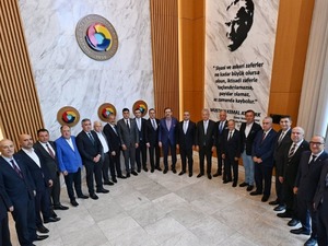 TOBB Başkanı Hisarcıklıoğlu TCMB Başkanı Karahan ile g&ouml;r&uuml;şt&uuml;