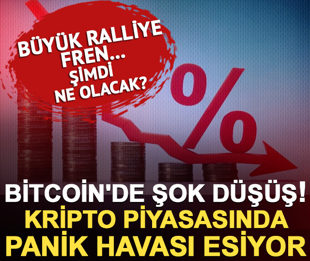 Bitcoin'de şok düşüş! Kripto piyasasında panik havası esiyor