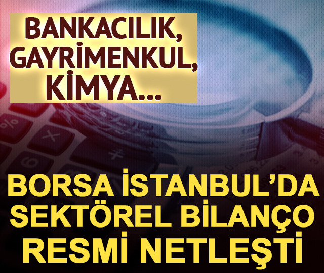 Borsa İstanbul’da sektörel bilanço resmi netleşti: Bankacılık ve kimya parladı, gayrimenkul diplerde..