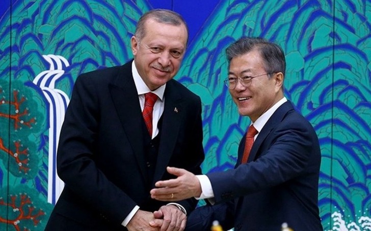 Cumhurbaşkanı Erdoğan, Güney Kore Devlet Başkanı Lee'yi resmi törenle karşıladı