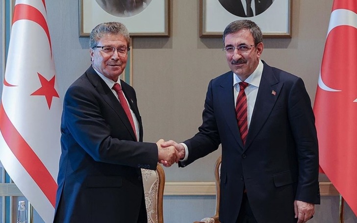 Cumhurbaşkanı Yardımcısı Yılmaz, KKTC Başbakanı Üstel ile görüştü