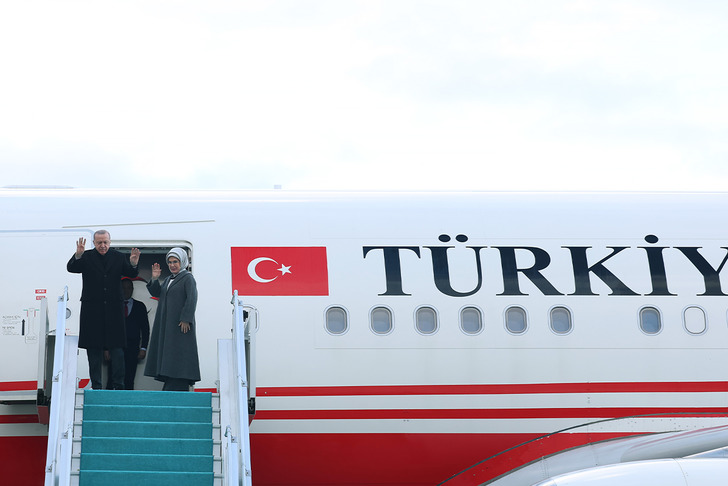 Cumhurbaşkanı Erdoğan, Türkmenistan'a gitti