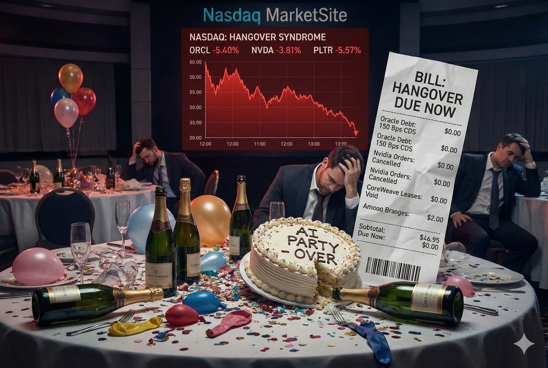 Nasdaq'ta 'Hangover' (Akşamdan Kalma) Sendromu: D&uuml;nk&uuml; Partinin Baş Ağrısı Başladı