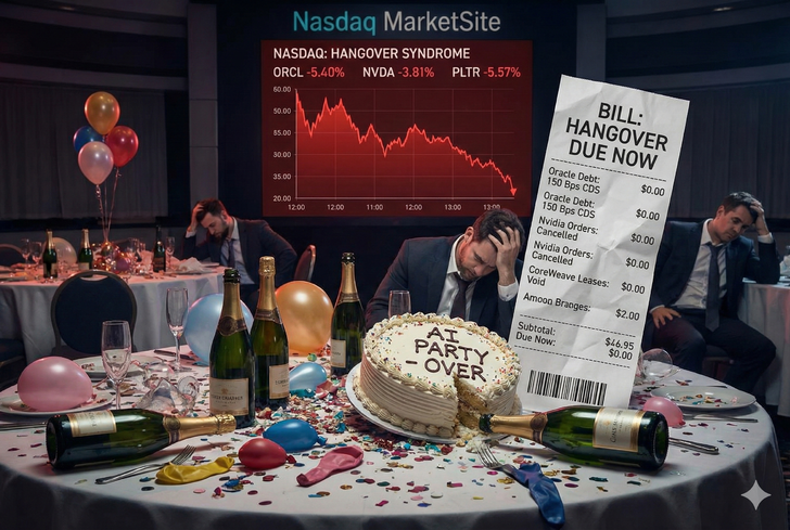 Nasdaq'ta 'Hangover' (Akşamdan Kalma) Sendromu: D&uuml;nk&uuml; Partinin Baş Ağrısı Başladı
