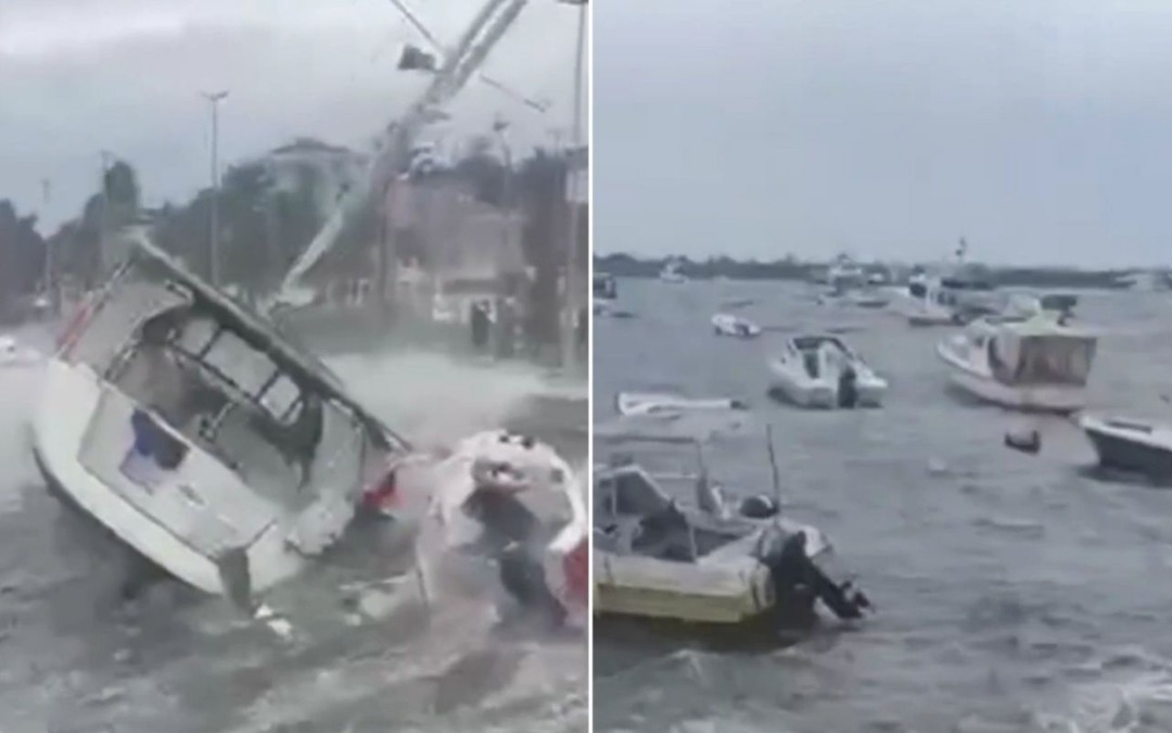 İstanbul&rsquo;da fırtına kabusu: Tekneler battı, &ccedil;atılar u&ccedil;tu!