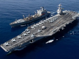 Trump'ın g&ouml;nderdiği u&ccedil;ak gemisi, Cebelitarık Boğazı'nı ge&ccedil;ti