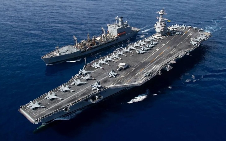 Trump'ın g&ouml;nderdiği u&ccedil;ak gemisi, Cebelitarık Boğazı'nı ge&ccedil;ti