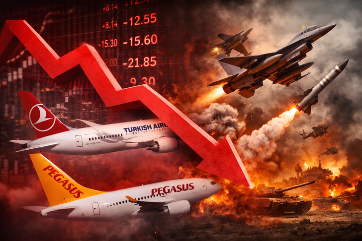 Havacılıkta savaş t&uuml;rb&uuml;lansı: THYAO ve PGSUS hisselerinde sert iniş!