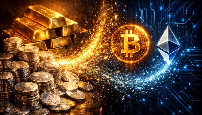 Altın ve G&uuml;m&uuml;şten &Ccedil;ıkan Para: Bitcoin ve Ethereum&rsquo;a mı Gidiyor?
