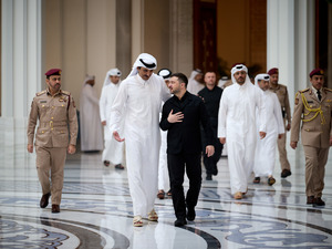 Zelenskiy, Katar Emiri Al Sani ile g&ouml;r&uuml;şt&uuml;