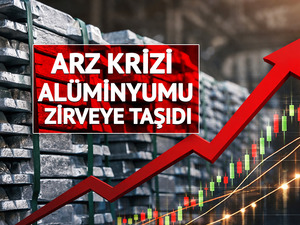 Al&uuml;minyumda artan arz endişesi fiyatları 4 yılın zirvesine taşıdı