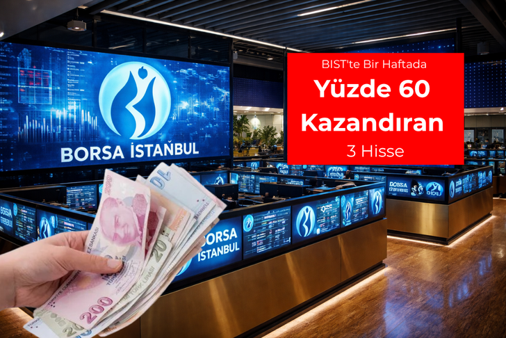 BIST'te bir haftada y&uuml;zde 60 kazandıran 3 hisse