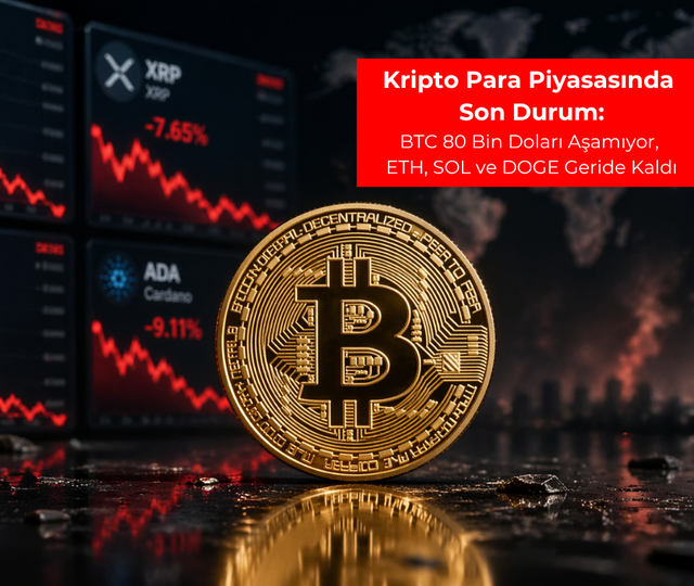 Bitcoin 80.000 dolarda zorlanıyor: ETH, SOL ve DOGE geride kaldı