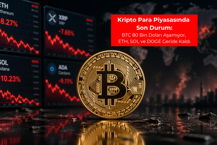 Bitcoin 80.000 dolarda zorlanıyor: ETH, SOL ve DOGE geride kaldı
